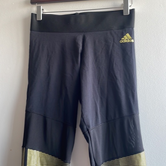 Adidas Leggings Medium Gold Black - Picture 9 of 9